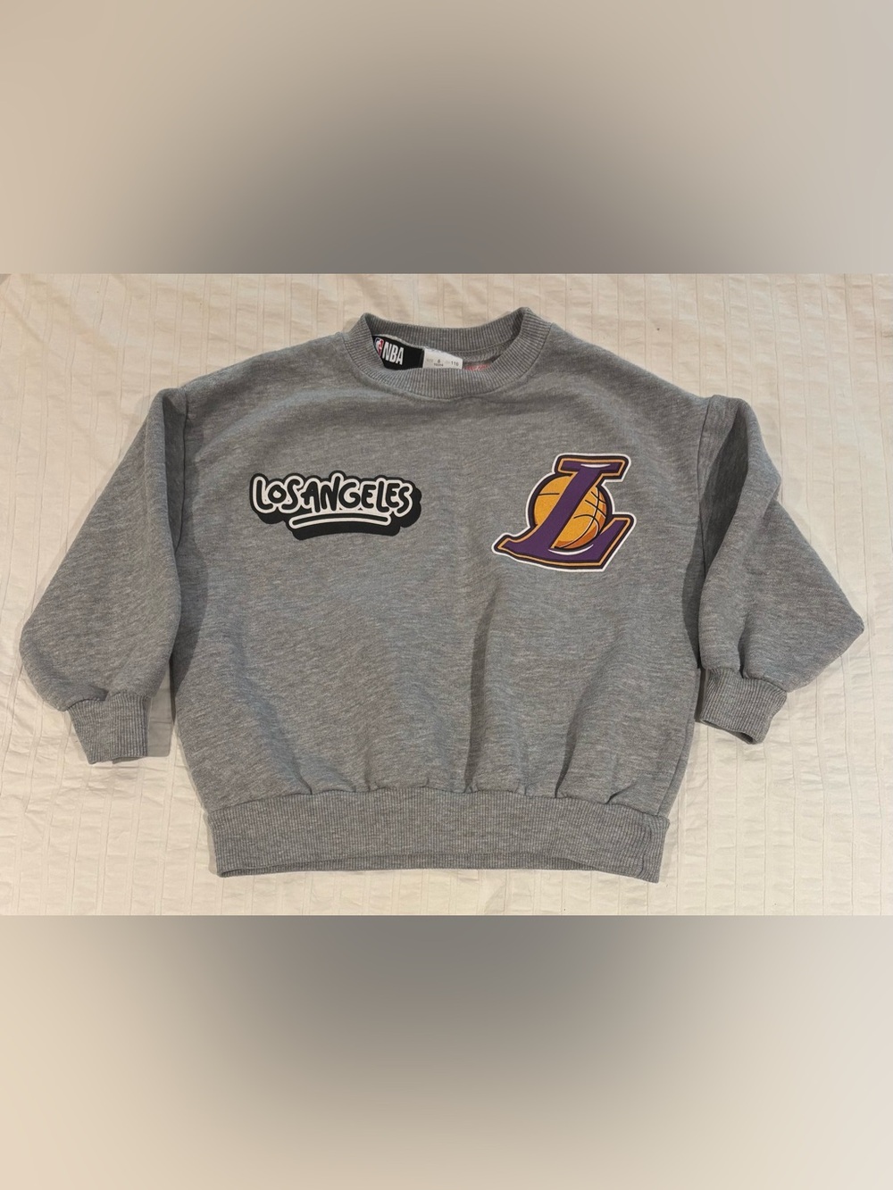 Los Angeles Lakers Zara x NBA Kids Size 6 Years Crew Sweatshirt Made in Portugal
